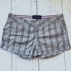 Fox Girls Cuffed Checked Shorts SZ Junior 9